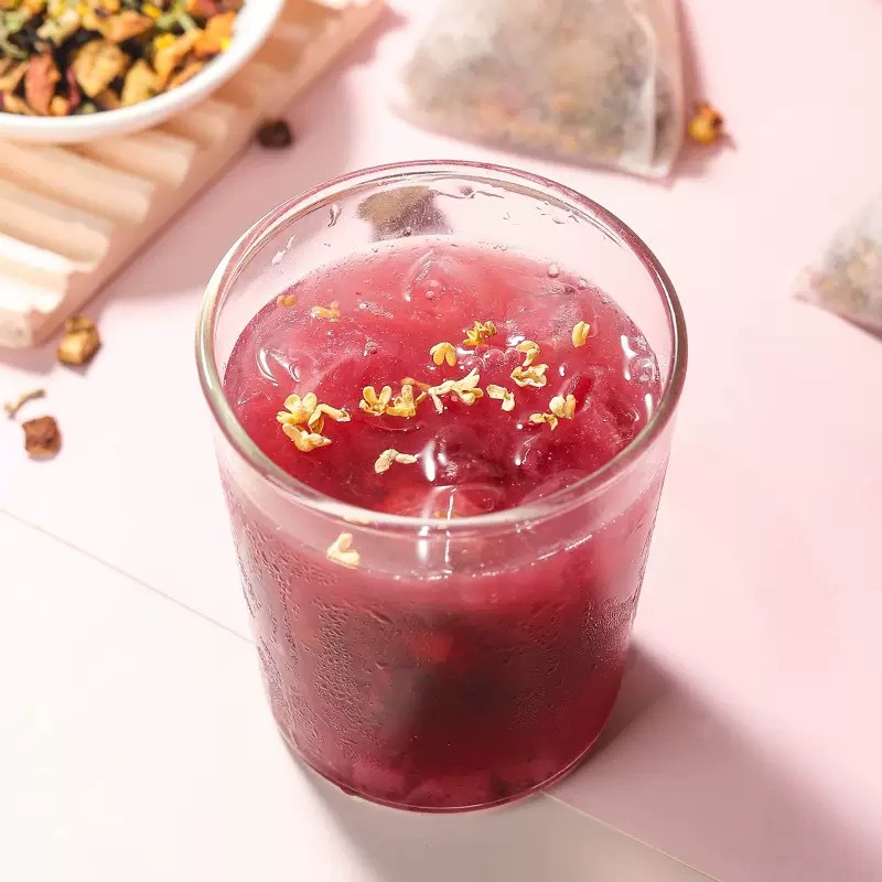 No-Brew Sour Plum Drink Tea Bags Suan Mei Tang with Roselle Hawthorn Tangerine Peel Pear Jujube Mint Osmanthus - Image 4
