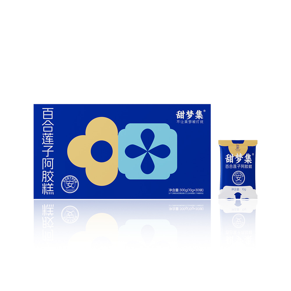 Lily Bulb & Lotus Seed Ejiao Cake (Donkey-Hide Gelatin Paste) — 300g Gift Box, Shandong Specialty - Image 5