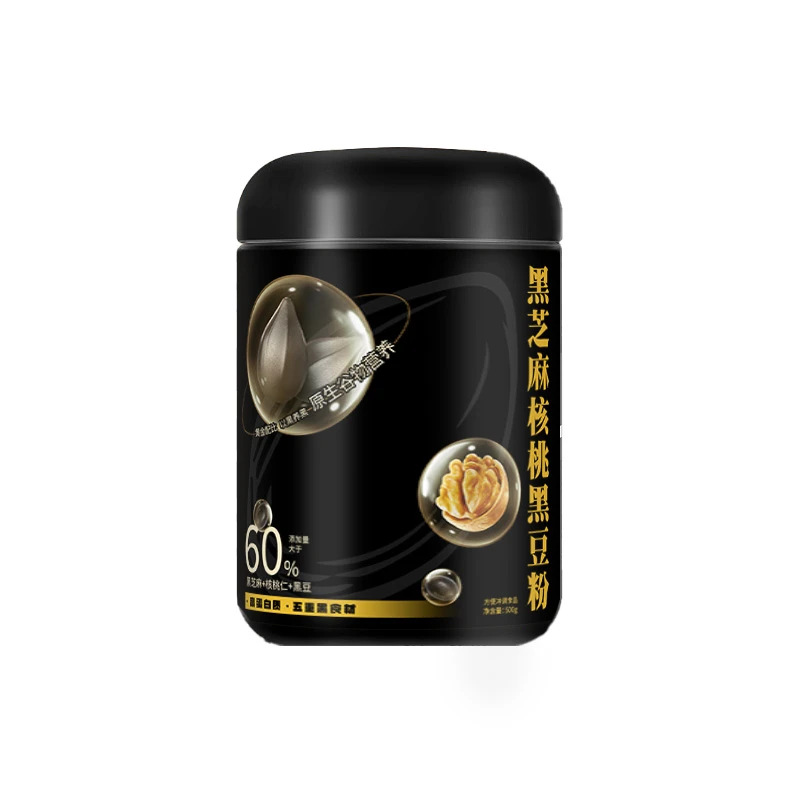 Black Sesame Walnut Black Bean Powder 500g Instant Cereal Drink Sugar Free Breakfast Meal Replacement - Image 5