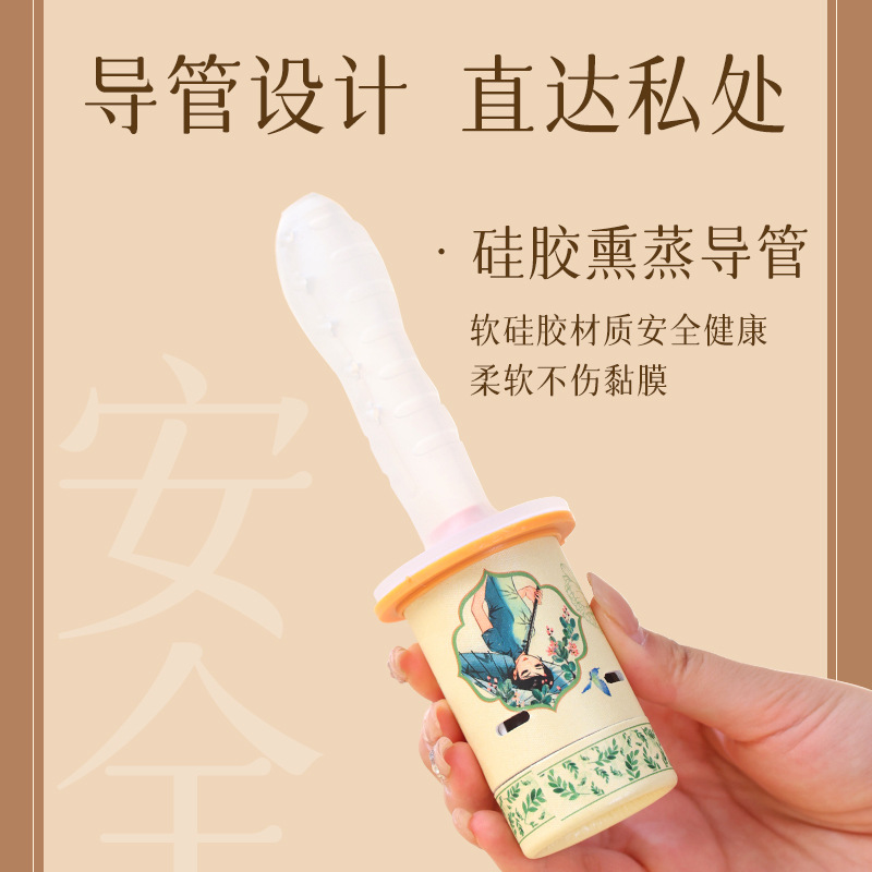 Private Moxibustion Kit for Women Perineal Warm Care Soft Silicone Moxa Device with Moxa Cones - Image 2