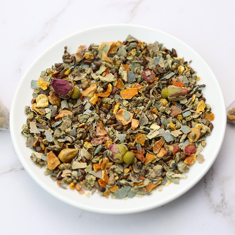 Rose Lotus Leaf Cassia Seed Herbal Tea 50g Triangular Tea Bags Sugar Free Hot Brew Blend - Image 3