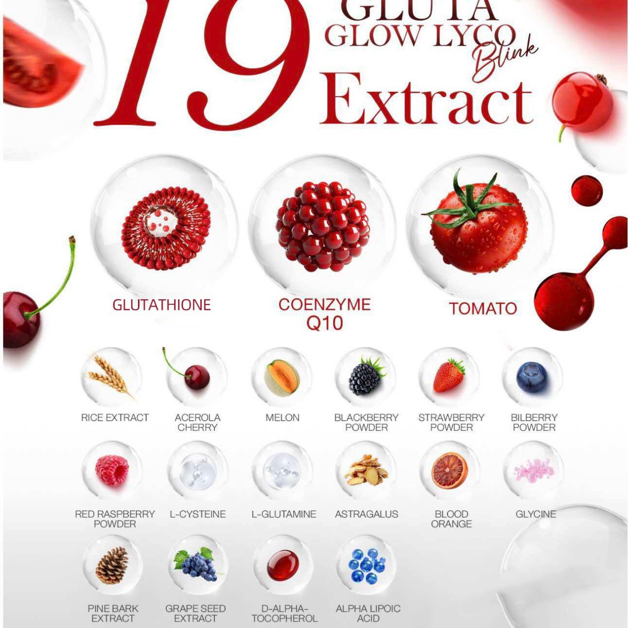 Gluta Glow Lycopene Powder 10g x 30 Sachets Sugar-Free Antioxidant Drink Mix 300g - Image 2
